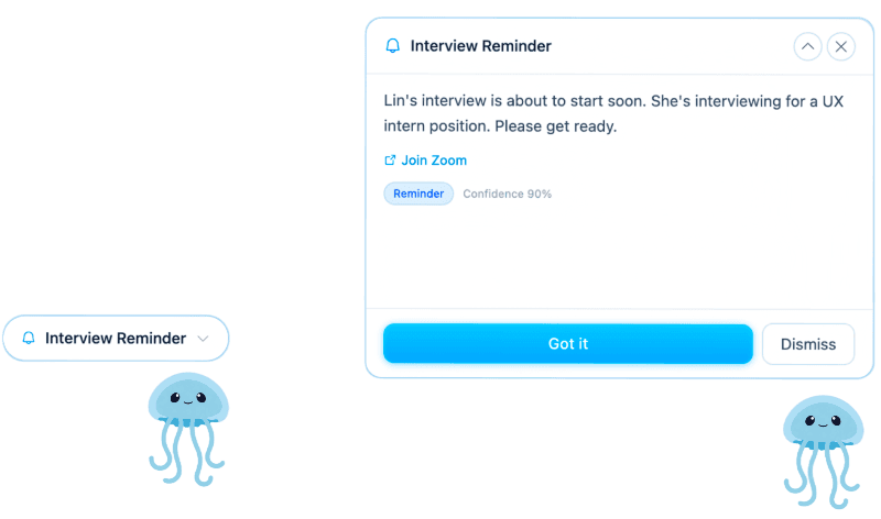 An interview in 30 minutes — already prepared.